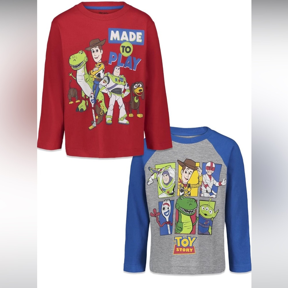 Disney Toy Story Long Sleeve Shirts - Red and Blue